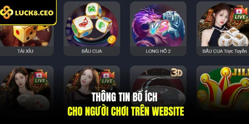 Thông tin bổ ích cho người chơi trên website